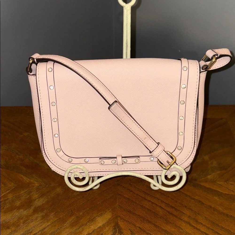 Kate Spade Large Carsen Laurel Way Jeweled Crossbody (EUC)